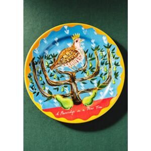 Emily Maude Twelve Days of Christmas Dessert Plate Partridge Pear Tree Day 1